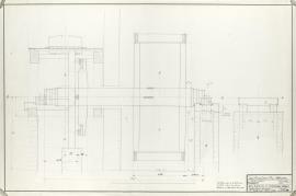 "End elevation of waterwheel and shaft"