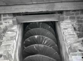 Archimedes screw, Clairmarais smock drainage mill, Pas de Calais, France
