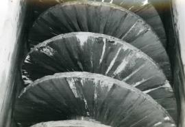 Archimedes screw, Clairmarais smock drainage mill, Pas de Calais, France