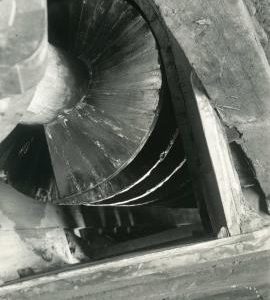 Archimedes screw, Clairmarais smock drainage mill, Pas de Calais, France