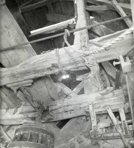 Brakewheel and wallower, Moulin Hofland, Houtkerque, Nord, France