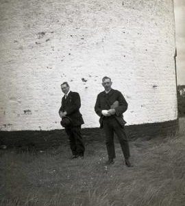 Two men at Moulin Roos, Calais, Pas-de-Calais, France