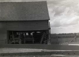 Steel stock for construction of new sails at Moulin de St Arnould, Steenvoorde, Terdeghem, Nord, France