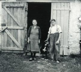 The [miller and family?] at the Moulin de la Paclais, Savenay, Loire-Atlantique, France