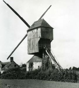Unknown post mill with roundhouse, France