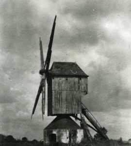 Unknown post mill with roundhouse, France