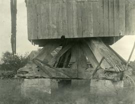 Close up of substructure/trestle on unknown post mill, France