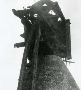 Remains of unknown cavier mill (a type of hollow post mill), France