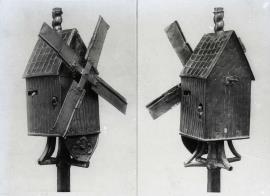 Silver model of a mill, museum at St Omer, Nord, France