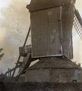 Unidentified post mill with roundhouse, Nord, France