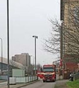 Auto-sampling of wheat delivery, Trafford Mills, Trafford Park