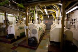 Albion Mills, Worksop, Henry Simon roller mills and control panel