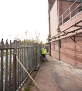 Albion Mills, Worksop, former canal wharf beside mill