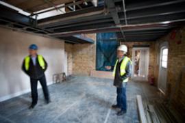 Interior ground floor of mill store, Holme Mills, Holme
