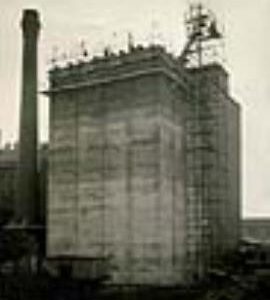 Solway Mills, Silloth, silo under construction