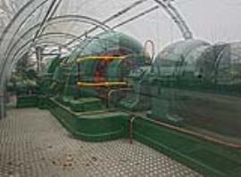 Engine from Clarence Mills, Hull, on display at Trafford Park
