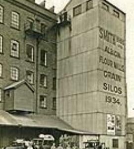 Smiths Mill, Worksop, silos and lorries