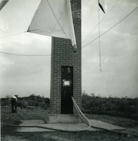 "Surrey Docks windpump, Downtown, on reclaimed land off Rotherhithe St, London, SE16"