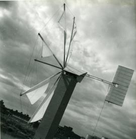 "Surrey Docks windpump, in reclaimed land off Rotherhithe St, London"