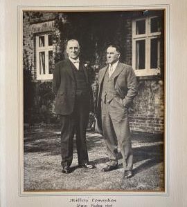 Joseph Rank and James V Rank at the Millers' Convention, Barn Ridge, 1929