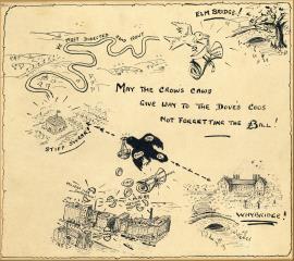 "May the crow's caws give way to the dove's coos, not forgetting the bill!"