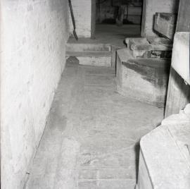 Stowting Mill, Stowting - interior, stone floor