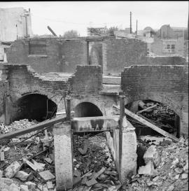 Unidentified watermill remains after a fire