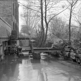 Handbridge Snuff Mills - waterwheel and mill race