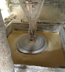 Horizontal watermill interior, Ghandruk, Nepal