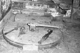Allum Bridge Mill, Birdsgreen, Alverley - mill implements on one of the  bedstones
