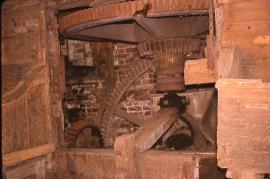 Allum Bridge Mill, Birdsgreen, Alverley - pit wheel, wallower, great spur wheel and bevel gear for countershaft