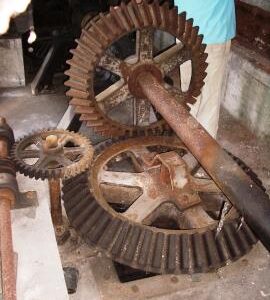 Bishopstoke Mill, now called Shears Mill, left hand turbine gearing