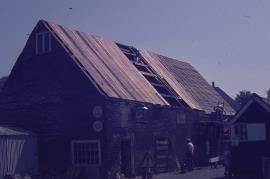 Eling Tide Mill, volunteers fix roof lining