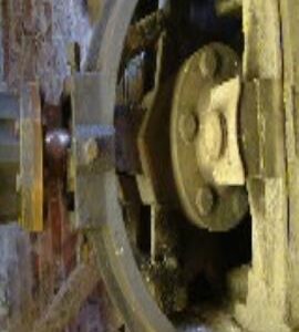 Milford, Efford Mill, pit wheel and shaft bearing