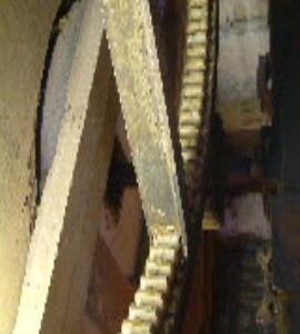 Milford, Efford Mill, spur wheel, stone nut and stone