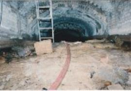 Shawford, Shawford Mill, HMG restoration, pumping out the turbine pit