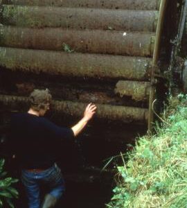 Watermill, Wrickton, Neenton - Tim Booth in the wheelpit