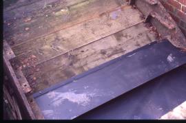 Churchill Forge, Churchill and Blakedown - buckets being replaced on the big waterwheel