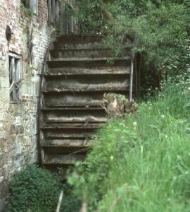 Cleobury Mill, Cleobury Mortimer - the waterwheel (against east wall of mill)