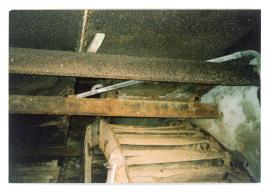 Dudgeley Mill, All Stretton - pentrough and the top of the waterwheel