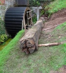 Watermill, Wrickton, Neenton - shaft lying on bank