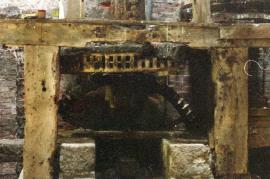 Hadley Park Windmill and Watermill, Hadley and Leegomery - Pit wheel (with detachable iron teeth), wallower and great spur wheel