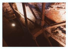 Leighton Mill, Leighton - shaft of furnace blower waterwheel