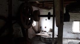 Mildenham Mill, North Claines - north crown wheel, millstones and tools
