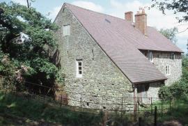 Cleobury North Mill, Cleobury North - mill and house showing waterwheel from tail side