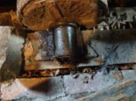 Watermill, Whitcot - waterwheel shaft bearing