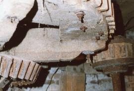 Wickhamford Mill, Wickhamford - part of great spur wheel and wallower and the downstream stone nut