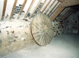 Millstone on 2nd storey, Melin Bodwyr, Bryn Siencyn, Anglesey