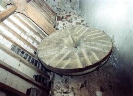 Millstone on 2nd storey, Melin Bodwyr, Bryn Siencyn, Anglesey