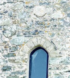 Millstone segments built into mill, Melin Cafnan, Llanfairynghornwy, Anglesea